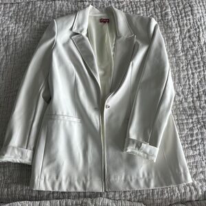 STAUD “Singh” Faux Leather Blazer, Size Small